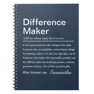 Carnet Faiseur de différence personnalisé