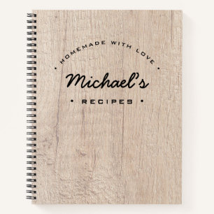 Carnet Fait maison avec Love Recette Bois rustique person