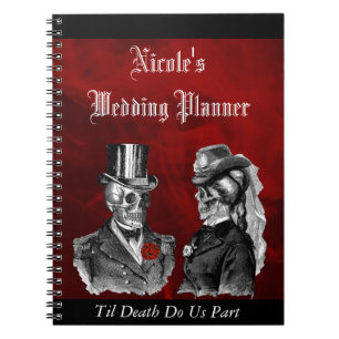 Carnet fait sur commande grunge de wedding planner