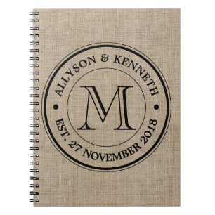 Carnet Faites à votre propre toile de jute le rétro