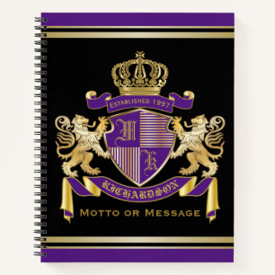 Carnet Faites votre propre blouse d'armoiries Monogramme 