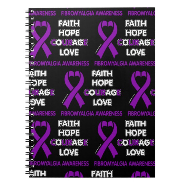 Carnet Faith Hope Courage Love...Fibro (Devant)