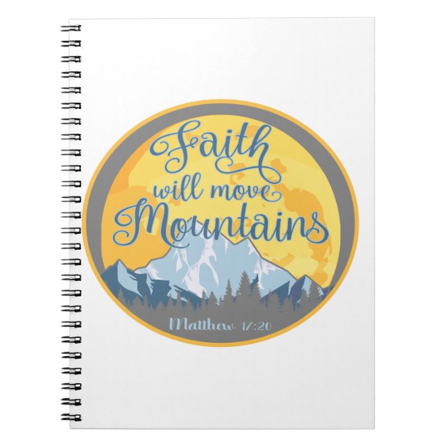 Carnet Faith Move Mountains Christian Design (Devant)