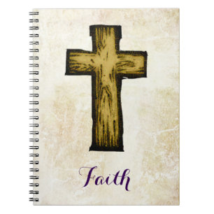 Carnet Faith Wooden Cross Symbol of Hope and Inspiration
