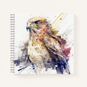 Carnet Falcon Bird Portrait Animal Peinture Faune Libre