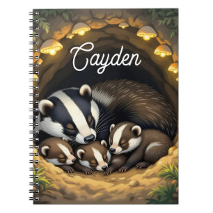 Carnet Famille Badger Cute Personnalisée