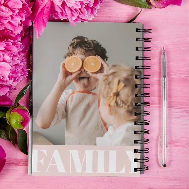 Carnet Famille Pastel Rose moderne Cadeau photo (Créateur téléchargé)