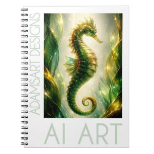 Carnet Fantaisie Hippocampe Émeraude Radieux