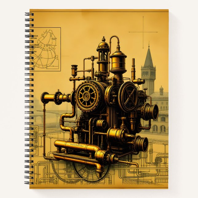 Carnet Fantastique machine Steampunk (Devant)