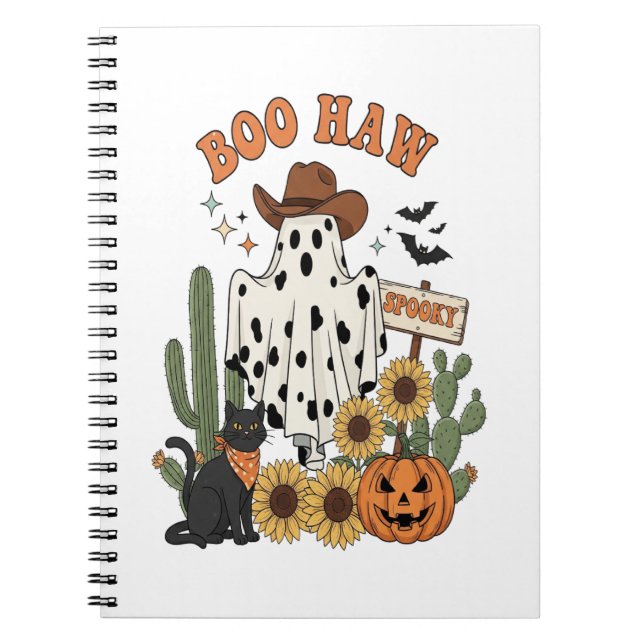 Carnet Fantôme de vaches Occidental-Amusant Halloween (Devant)