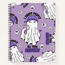 Fantôme d'Halloween avec Paruline 40oz - Violet
