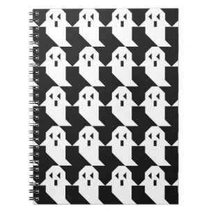 Carnet fantômes d'Halloween : motif géométrique transpare