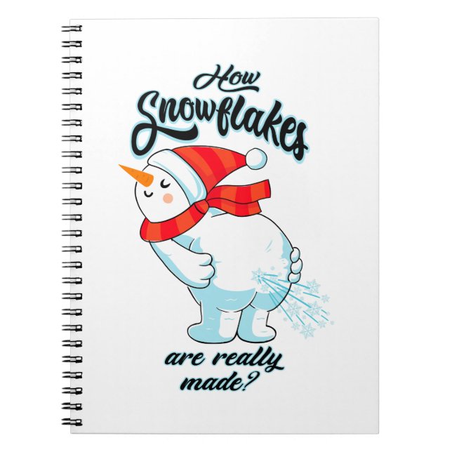 Carnet Farer Snowman Comment Les Snowflakes Sont Vraiment (Devant)