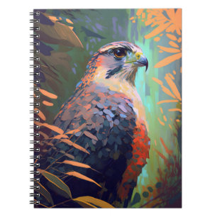 Carnet Faucon Oiseau Animal Portrait Peinture Faune Libre