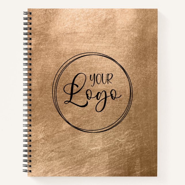 Carnet Faux Copper Gold Foil Your Logo (Devant)
