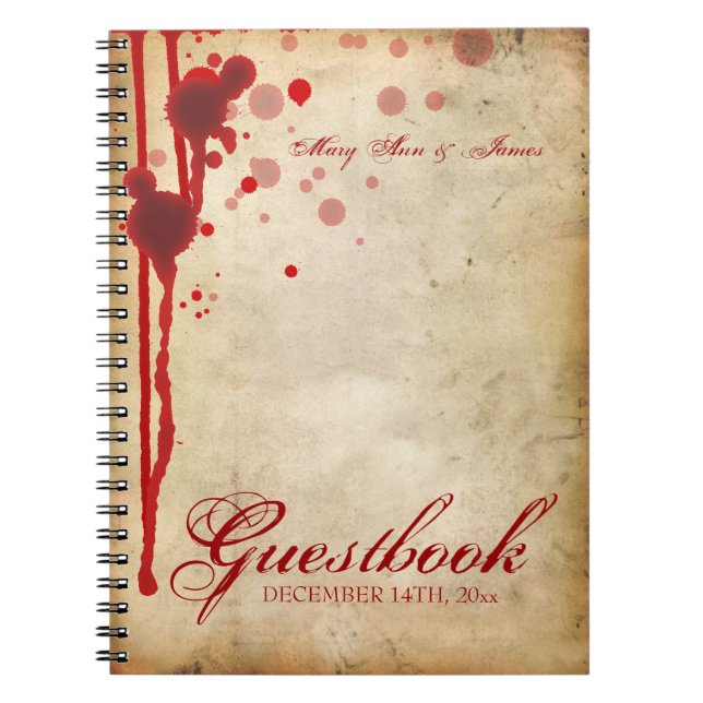 Carnet Faux de Guestbook de mariage de Halloween de (Devant)