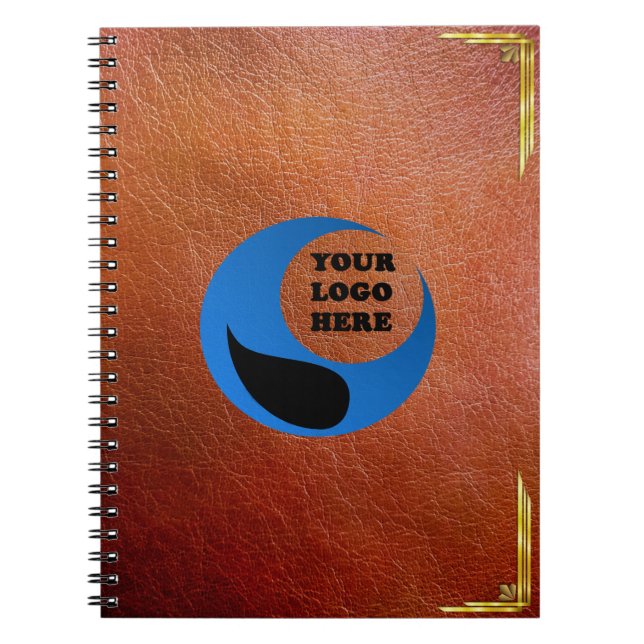 Carnet Faux personnalisé de logo de société simili cuir (Devant)