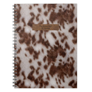 Carnet Faux Poster de animal de fourrure et cuir de vache