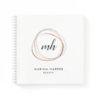 Faux Rose Gold Monogramme Abstrait