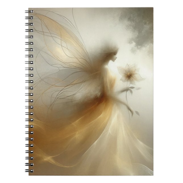 Carnet Fée d'or éthérée aux ailes croustillantes (Devant)