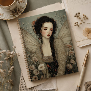 Carnet Fée Éthérée Avec des Ailes dans l'Art du Jardin de