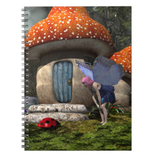 Carnet Fée mignonne à cheveux roses rencontre Ladybug