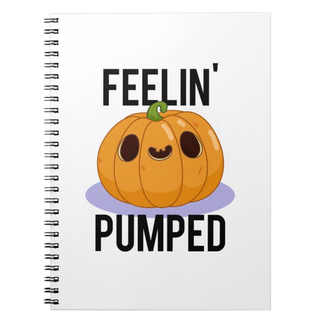 Carnet Feelin Pumped Funny Citrouille Pun (Devant)