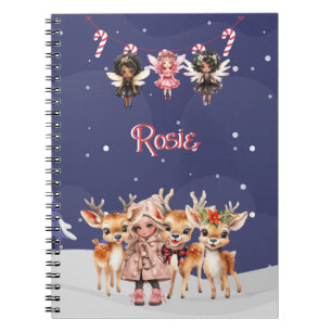 Carnet Fées de Sucre de canne de Noël pour filles de renn