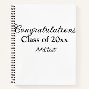 Carnet Félicitations de graduation simples clas d'ajout m