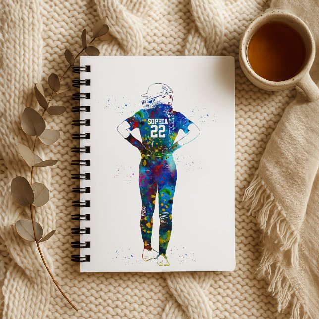 Carnet Female Softball Player (Créateur téléchargé)