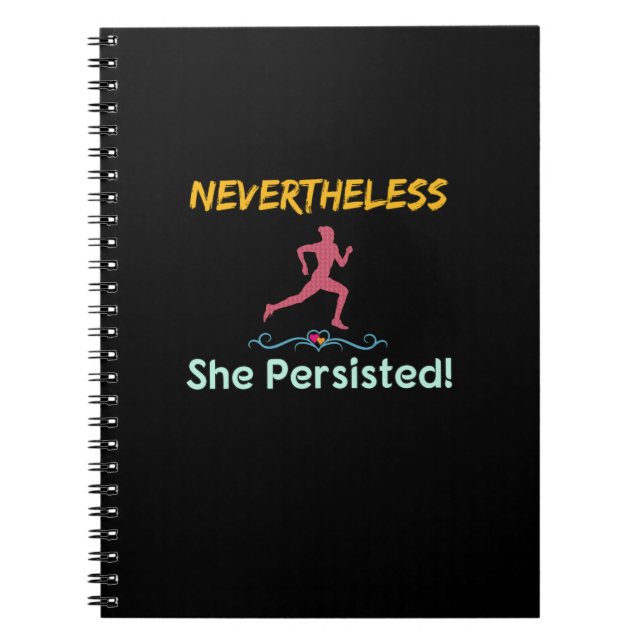 Carnet Feminist Runner Néanmoins Elle A Persisté (Devant)