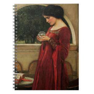 Carnet Femme à la boule de cristal, peinture de Waterhous