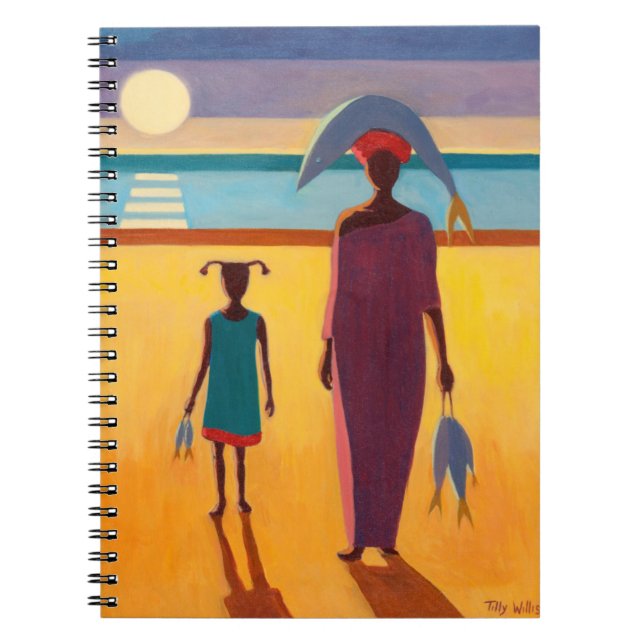 Carnet Femme avec des poissons (Devant)