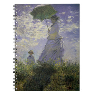 Carnet Femme avec parasol par Claude Monet, Art Vintage