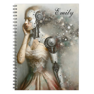 Carnet Femme Cyborg Femme Art Ai