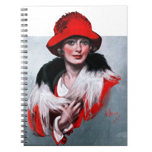 Carnet Femme dans Red Hat