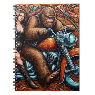 Carnet Femme et Sasquatch sur la moto