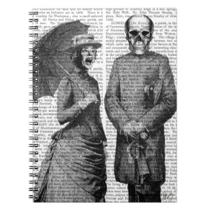Carnet Femme hurlante et crâne