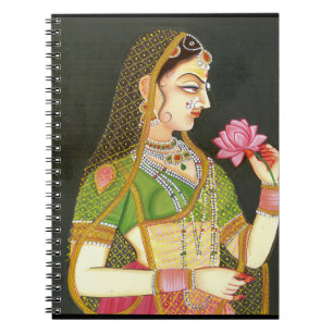 Carnet Femme indienne vintage, Art Mughal
