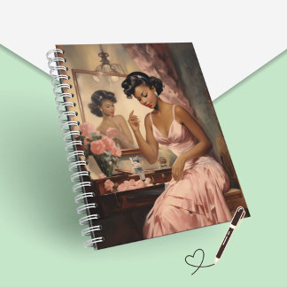 Carnet Femme Mélanisée Vintage Nostalgique