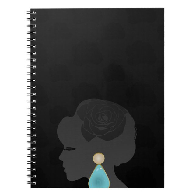 Carnet Femme noire Silhouette Dark Glamor (Devant)