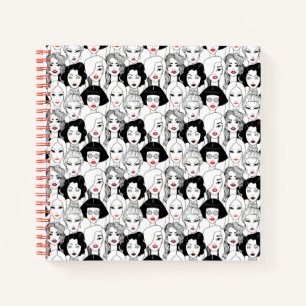 Carnet Femmes avec Motif à lèvres