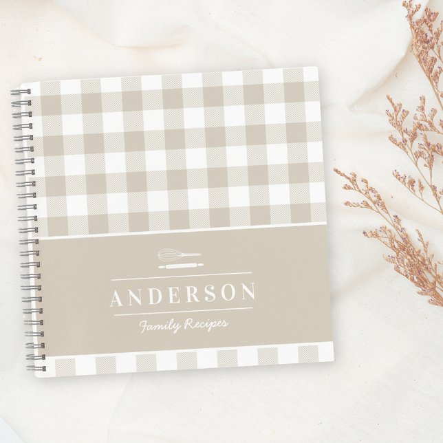 Carnet Ferme Buffle beige Chèque de famille Recette de cu (Créateur téléchargé)