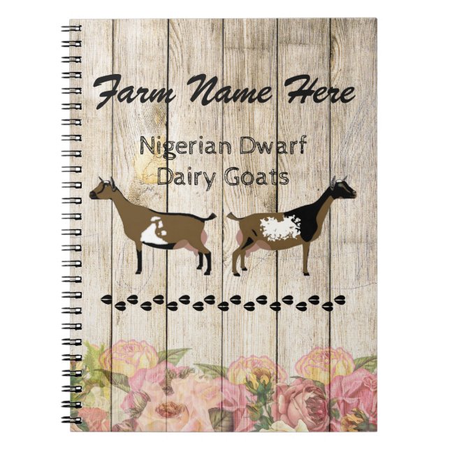 Carnet Ferme de chèvre laitière nigériane personnalisée (Devant)