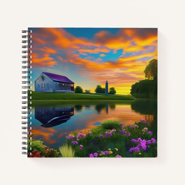 Carnet Ferme Purple Roof Pond à Sunrise (Devant)