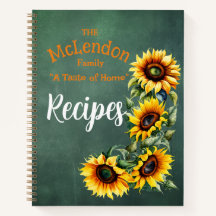 Ferme Tournesol Vert Chalkboard Spiral Recette