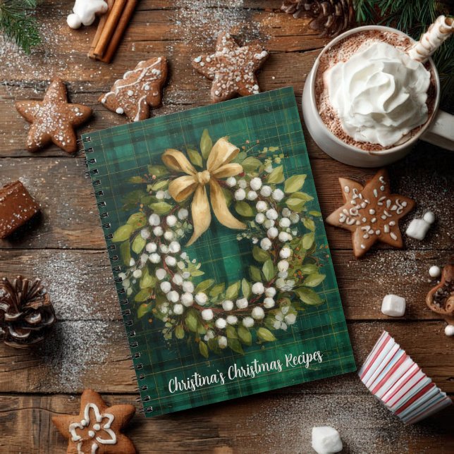 Carnet Festive Christmas Pattern Recipe  (Créateur téléchargé)