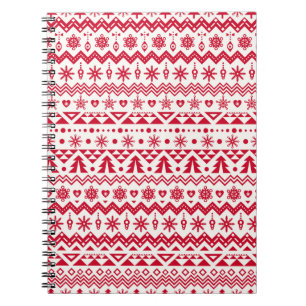 Carnet Festive Noël sans couture motif.