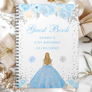 Carnet Fête d'anniversaire de la princesse aux cheveux bl