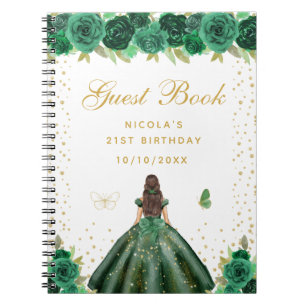 Carnet Fête d'anniversaire de la princesse aux cheveux br